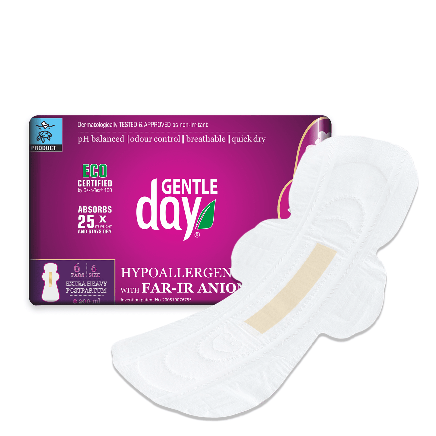 Organic Extra Heavy / Postpartum pads w/ FAR-IR ANION strip