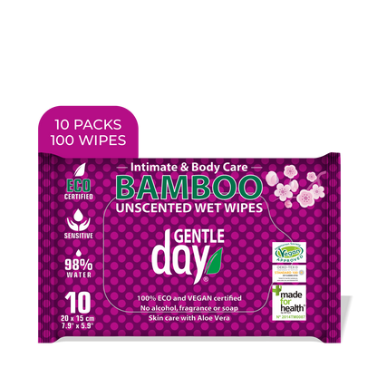 Unscented organic bamboo wet wipes bundle