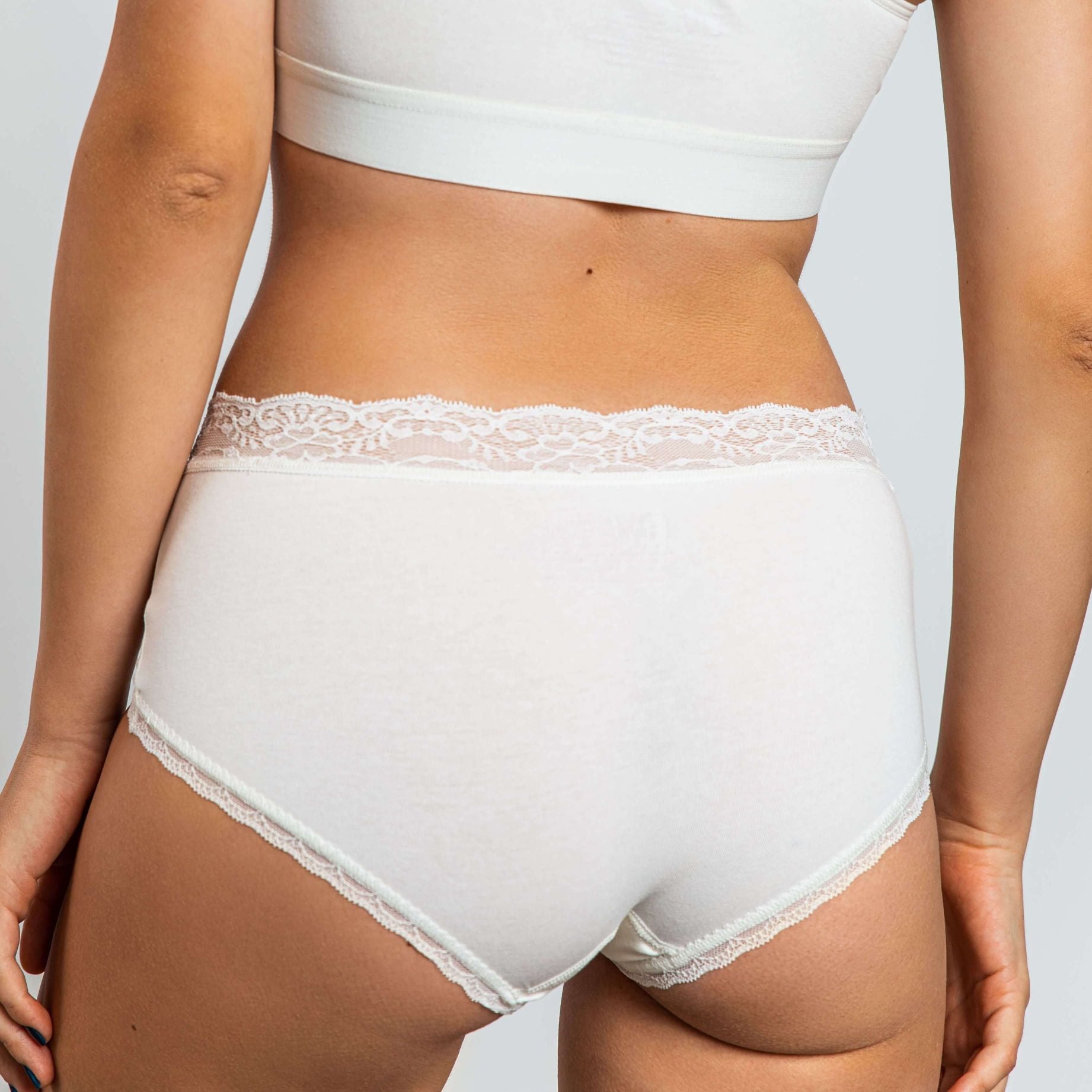 Women's Organic Cotton Hipster Briefs in Optic White
