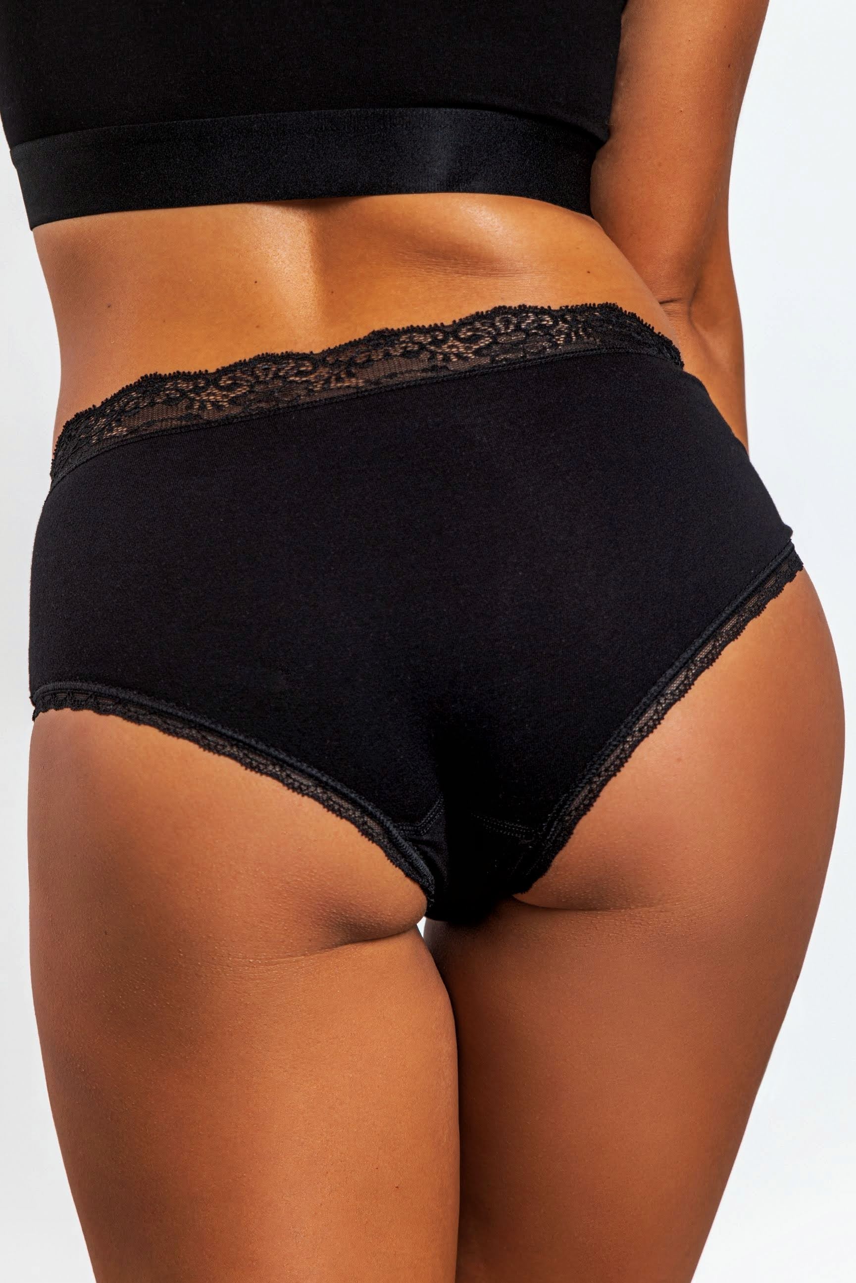 Buy NYKD Textured Lace Mid Waist Hipster Panty with Inner Elastic for Women  Panties, NYP178, Black, S, 1N at