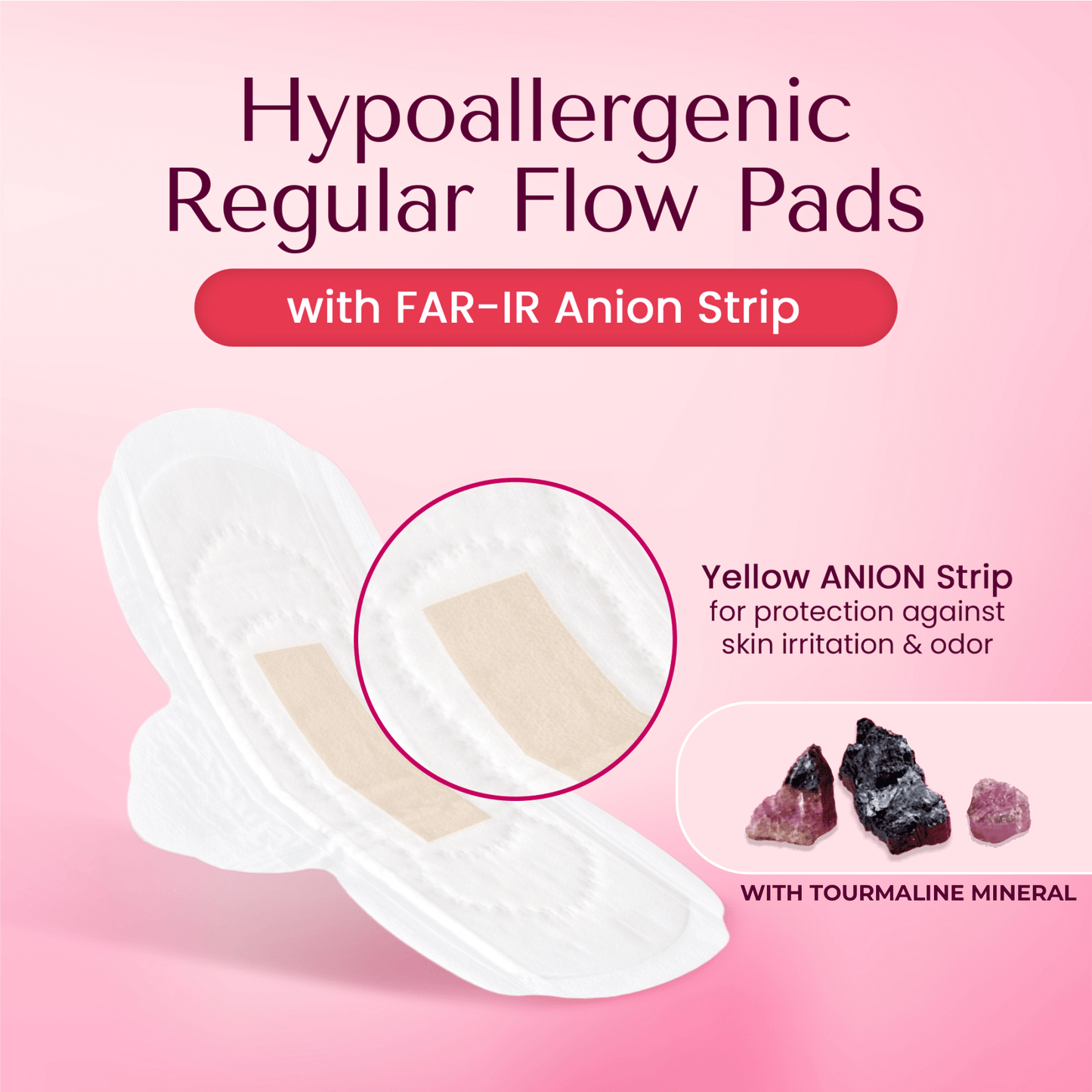 Organic Regular Flow Pads w/ FAR-IR ANION Strip