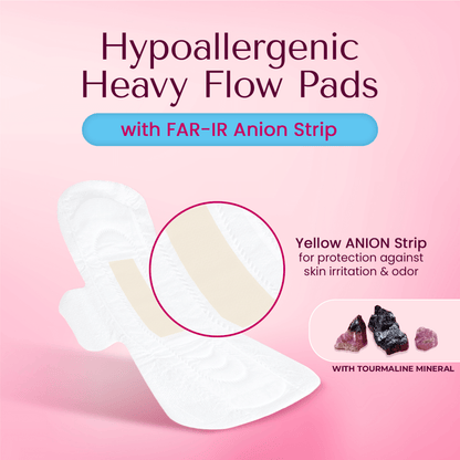 Organic Heavy Flow Pads w/ FAR-IR ANION strip