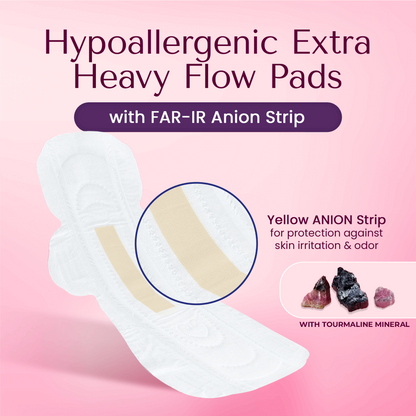 Organic Extra Heavy / Postpartum pads w/ FAR-IR ANION strip